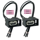 2 Pcs 3 Wire Rear Tail Lamp Taillight Connector Wiring Harness Pigtail Plug