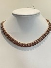 12mm 20  Mens Miami Cuban Link Choker 14k Rose Gold Plated Stainless Steel Chain