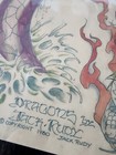 1980 Jack Rudy Vintage Traditional Style Tattoo Flash Sheet Dragons  Colored