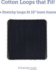 Harrisville Designs Friendly Loom   10    Pro-sized Black Potholder Weaving Loops