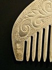 Antique Silver Chinese Hair Comb  Handmade Floral Design  4 5 Inches 1 6 Ounces