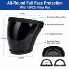 Anti-fog Shield Safety Full Face Super Protective Head Cover Dark Mask 10 Filter