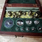 Vintage Precision Weight Set In Velvet Wooden Box Laboratory Scale Ohaus Style