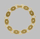 5 Gold Plated Bracelet Blanks Forms 10 Oval Pads 14mm X 9mm You Add Beads   Cabs