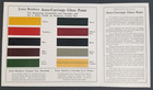 Vintage Lowe Brothers Auto Carriage Paint Sample Mifflinburg Pa Brochure