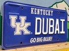Kentucky Vanity License Plate Dubai University Uk Go Big Blue Uae Emirates