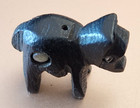 Antique Stanhope - Carved Bog Oak Miniature Elephant Charm - 6 Views Of Windsor