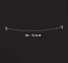 Zenna Home 72  Rustproof Curved Shower Curtain Rod Stainless Steel Brushed Nicke