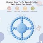 Vibrating Sensory Chew Toy - Dual Effect  Teether Teething Toys For Babies6-1   