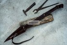 Custom Handmade Forged Carbon Steel Hunting Boar Spear With Leather Sheath