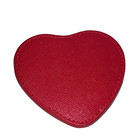 Harrods Heart Compact Metal Travel Mirror Red Faux Leather Case 3 1 8 