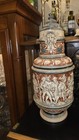 Jfb German 1l Lidded Ceramic Beer Stein W  Pewter Lid  Figural Embossed