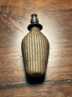 Antique Late 1800s French Wicker Perfume Bottle Miniature Metal Cap Rare Estate