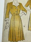 Rare Vtg 1940s New York Patterns Sewing 555 Shirt Waist Day Dress Size 18 B 36 