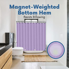 Heavy Duty Mildew Free Vinyl Waterproof Shower Curtain Liner With Magnets New