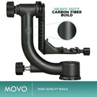 Tripod Head W  Arca-swiss Quick Release Plate  Movo Gh800 Carbon Fiber Gimbal