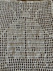 Vintage Handmade Crochet Ecru Ladybug Filet