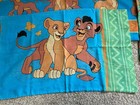 Vintage 90s Disney Lion King Flat Sheet Pillow Sham   Pillowcase 3 Pc Lot Set