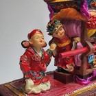 Traditional Chinese Wedding Bride And Groom Couple Resin Figurine