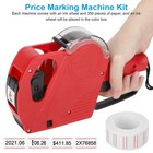 Mx-5500 8 Digits Price Tag Gun Labeler Marking W 300 Sticker Labels 2 Ink Roller
