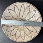 Vintage Mexican Pottery Folk Art Floral Clay Plate  1957  10    Signed