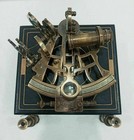 Antique Sextant Nautical Brass J scott Astrolabe Working Marine Vintage Box Gift