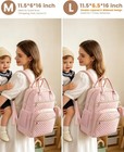 Diaper Bag Backpack Baby Travel Organizer With Insulated Pocket Pink Size Medium