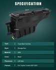Left Side Truck Bed Tool Box For 2007-2020 Heavy Duty No-drill Multi-compartment