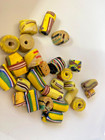 Lot Of 26 Antique African Trade Beads - Small Yellow
