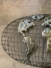 Large Bronze Color Metal Golbe Wall Hanging Art 44 X 26   