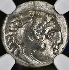 Alexander The Great 336bc-323bc Silver Drachm Ngc Graded Kingdom Macedon Greek