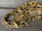 Vtg Mcm Goldtone Solid Perfume Comact Vanity Caddy Holder   