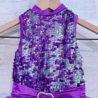Weissman Sparkle Sassy Skirt Dress Purple Iridescent Sequins Dance Girl Small