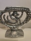 Vtg Htf Don Drumm Cast Aluminum Brutalist Post Modern Fish And Man 