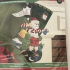 Bucilla Ultimate Fan Sports Santa 18  Felt Sequin Christmas Stocking Kit 86504