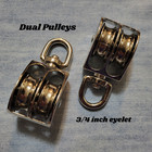Dual Wheel Swivel Eye Pulley  2 Count  3 1 2 Inch Length 3 4  Swivel Eye