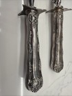 Antique  Sterling  Silver Serving Fork And Knife  Sharpener