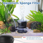 Aquarium Sponge Filter 5-20 Gallon Fish Tank Filter Air-powered Small Aquarium F