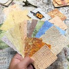 168 Sheets Scrapbook Paper Embossed Textured Paper Assorted Set - 6 Pack Vintage