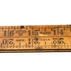 Vintage Stanley No  66 1 2 Folding Wood Brass Ruler 36    24  Lot Of 2