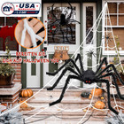Halloween Decorations Outdoor Spider Webs 1pcs Giant 4 1ft  Black