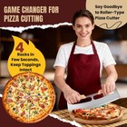 Gicyiit Pizza Cutter Rocker Blade With Wooden Handle  14inch  Stainless Steel 