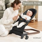 Foldable Baby Bouncer  Baby Seat With 3 Adjustable Heights  Portable Newborn    