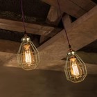 6pcs Vintage Metal Lamp Bulb Guard Clamp Industrial Light Cage Hanging Pendant 