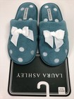 Woman s Slippers Medium Size 6 5-7 5 Polka Dots   Bow Plush By Laura Ashley