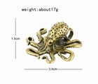 Brass Octopus Animal Statue Small Sculpture Tabletop Figurine Home Decor Gifts