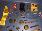 World War Ii To Current Era Junk Drawer Lot Of Us Military Pins Ribbons Medal