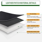 Leather Repair Patch  Self-adhesive 36x79 Inch  Black fine-grained 