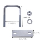 2pcs Leaf Spring Clamp Kit  Fits Up To 3 Inch Wide Springs  Locks Silver 
