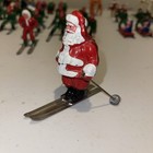 Vintage Barclay Santa Claus On Skis Christmas Lead Figure In Very Good Condition